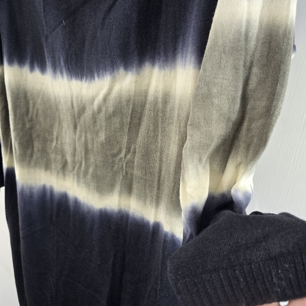 Elena Berton Virgin Wool Ombre Dip Tie Dye Long Sleeve Cowl Turtleneck Dress XL - Picture 3 of 14
